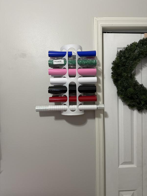 Vinyl Organization, This is one of our favorite vinyl organization hacks  yet! @hunnypotcrafts on Instagram found these dish racks at the dollar  store and hung them on her, By Cricut