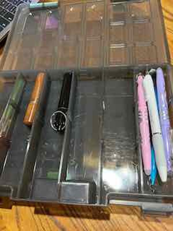 Creative options Organizer Box Two Tray Magenta/Gy