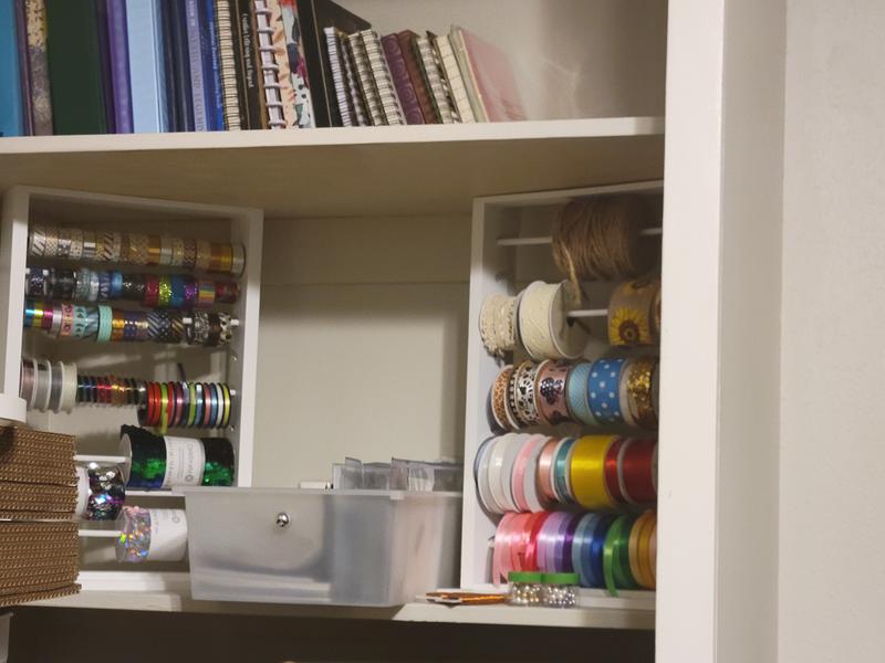 Organizing Essentials 14.5 White Wood Ribbon Ladder - Craft Room Storage - Storage & Organization