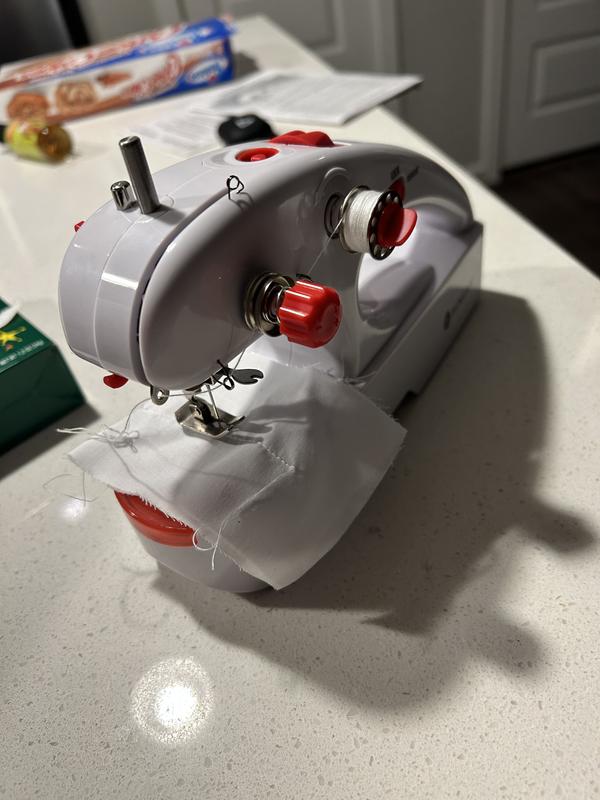 SINGER Stitch Sew Quick Handheld Sewing Machine - White/Red, 1 ct - Ralphs