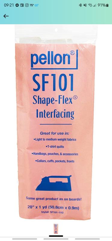 Sheer Fusible Interfacing White 20 Inches Wide Pellon 180 Knit-n-stable  Made in USA Acid Free 100% Polyester Machine Wash Normal 
