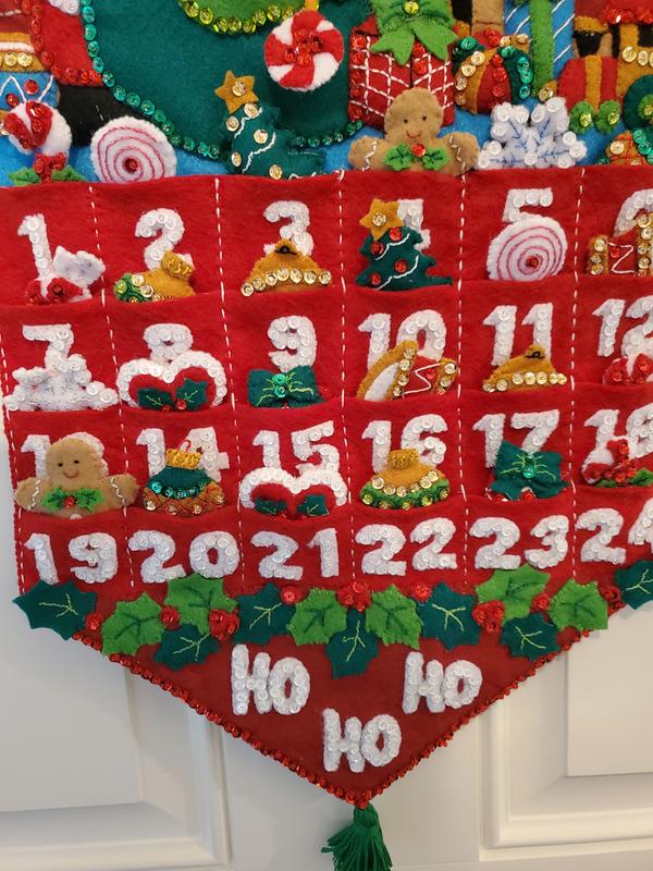Must Be Santa Advent Calendar Felt Applique Kit 13"x25" | JOANN