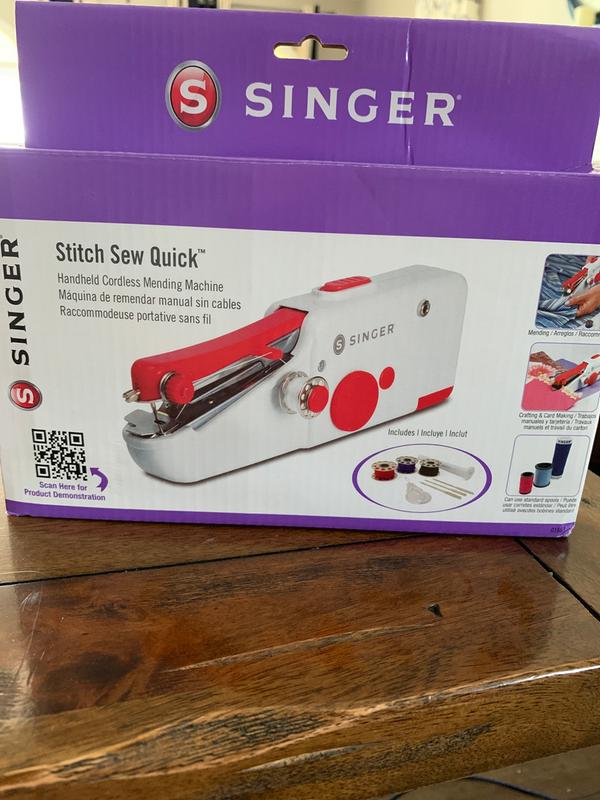 SINGER Stitch Sew Quick Handheld Sewing Machine - White/Red, 1 ct - Ralphs