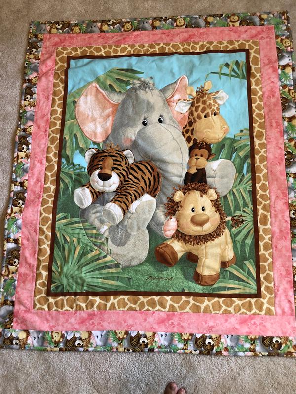 Cute Boho Animal Fabric Panel Set. Quilt Panels. Fabric Panel for Quilt.  Cotton Baby Quilt Panel. Kid's Bedding Panels. Cotton Sateen 