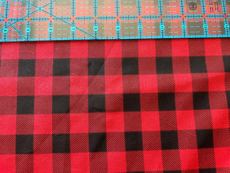 Cotton Buffalo Plaid Checkered Check Plaid Holly Jolly Christmas Winter Red  and Black Cotton Fabric Print by the Yard (49803-Black/Red)