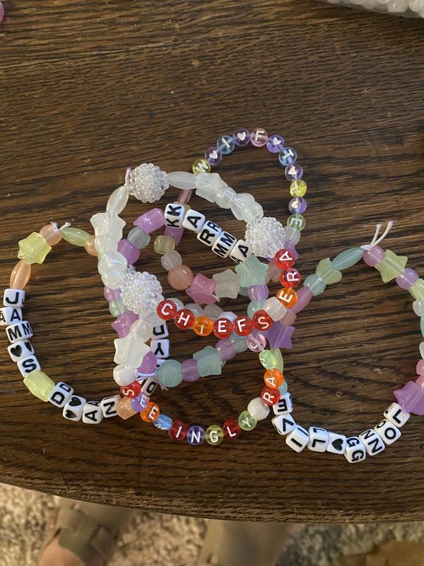 Please help me find these special letter beads. (The pictures are from an   product. Unfortunately, the reviews say that these beads are not  included.) : r/HelpMeFind