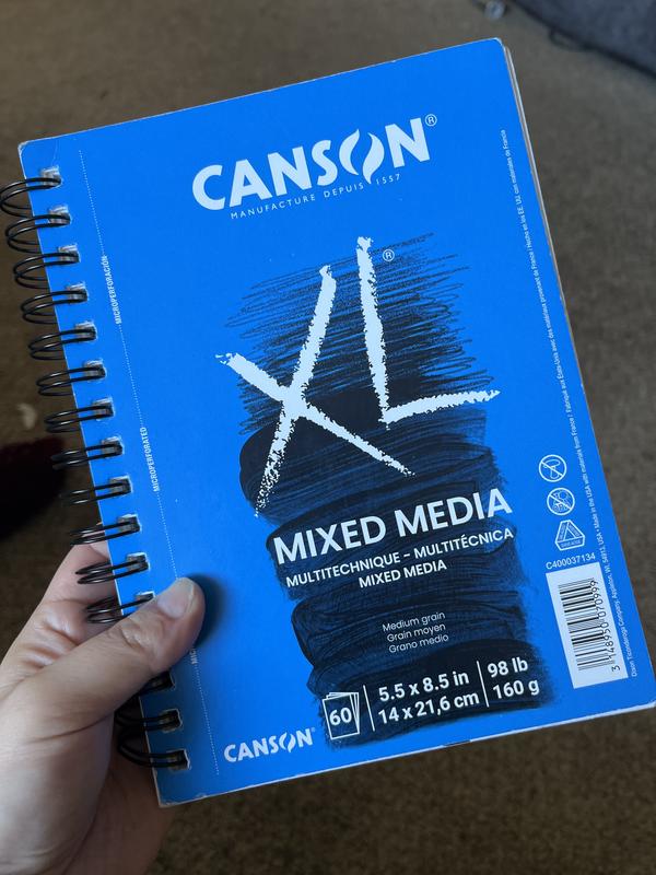 Canson Artist Series Mixed Media Paper, Wirebound Pad, 5.5x8.5