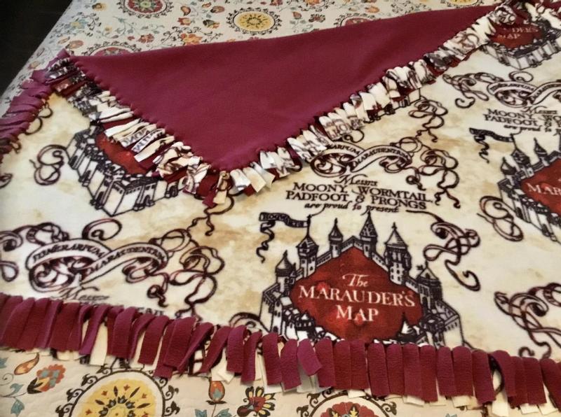 Harry Potter Fleece Fabric Marauders Map Simplified JOANN