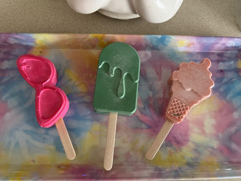 6 Summer Plastic Ice Cream Cone Popsicle Mold 4pc by STIR