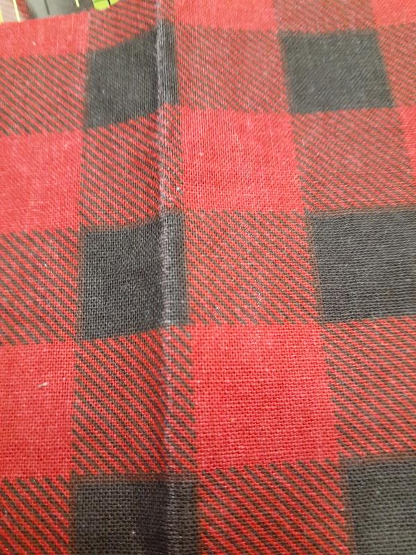 Cotton Buffalo Plaid Checkered Check Plaid Holly Jolly Christmas Winter Red  and Black Cotton Fabric Print by the Yard (49803-Black/Red)