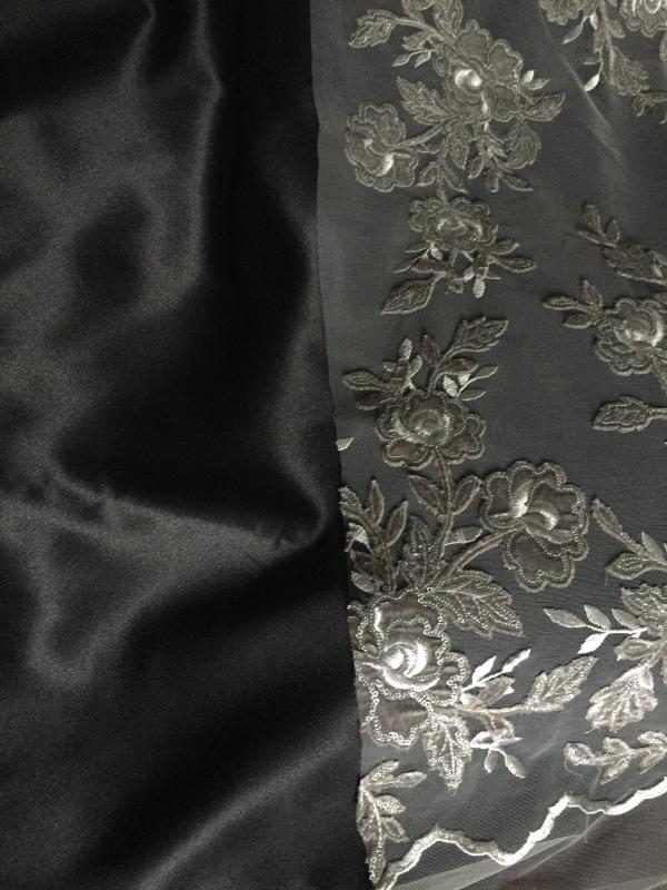 Crepe Back Satin Fabric - #1126 Silver