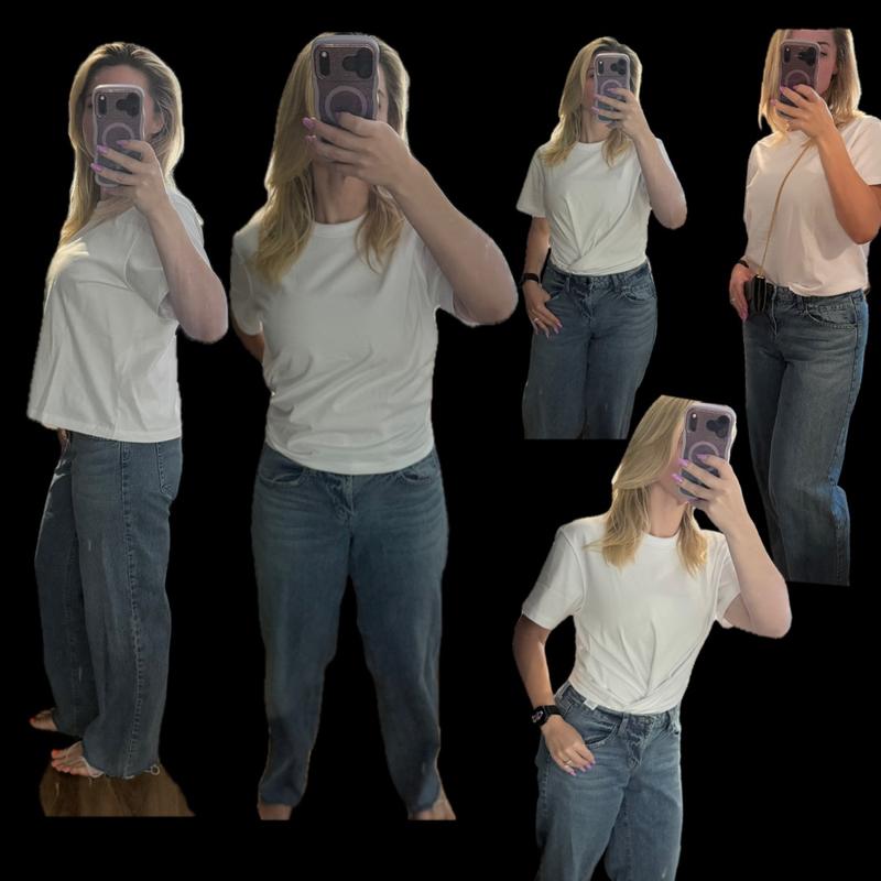 Customer photo for "Everybody needs a white shirt. This is my new favorite!"
