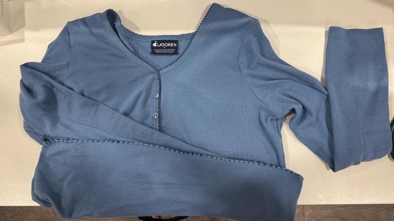 Customer photo for "True to size, soft, and breathable sleep shirt that’s comfortable for a great night sleep"