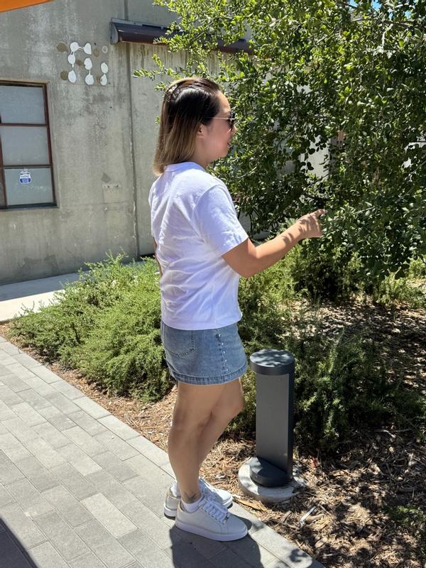 Customer photo for "Comfortable, flattering, and versatile-this is the perfect everyday white tee!"
