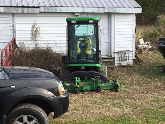 John deere lawn mower with cab hot sale