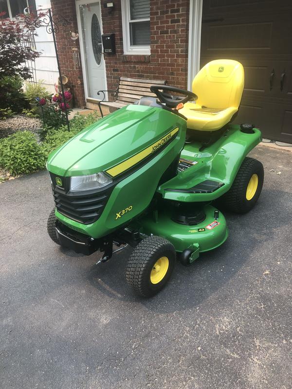 John deere x370 riding lawn online mower