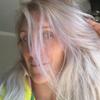 Blonde hair with purple shades