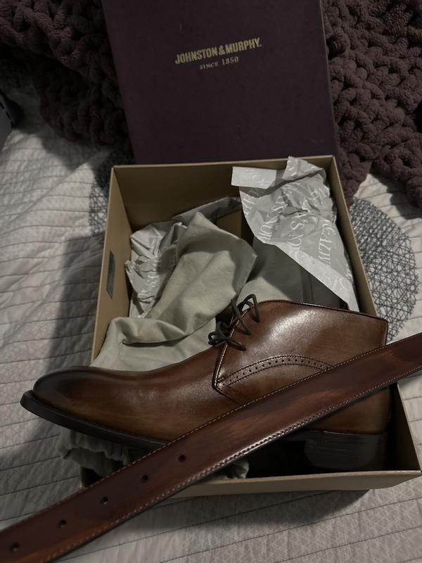 Men's Feather Edge Tonal Belt in Brown | Johnston & Murphy