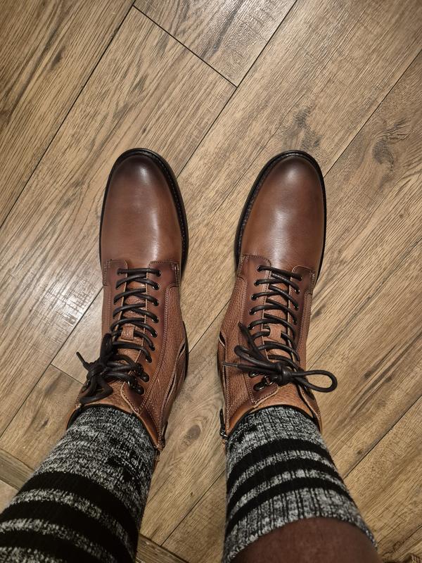 Men's Latham Plain Toe Boot in Black European Calfskin | Johnston