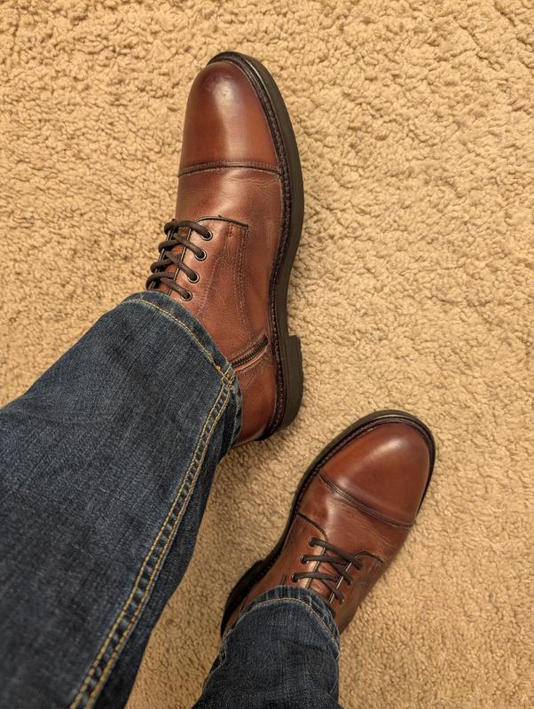 Men's Latham Cap Toe Boot in Black European Calfskin | Johnston