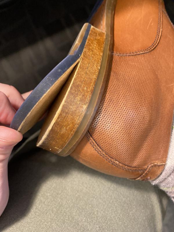 Composite heels glued together