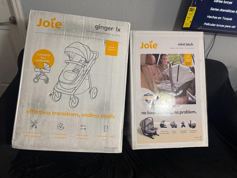 Joie Ginger LX & Mint Latch Travel System | Baseless Car Seat