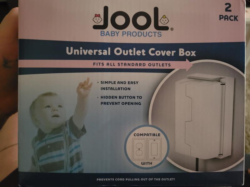 Jool Baby Products Outlet Cover Box for Child Safety (2 Pack) Duplex & Decorator Electrical Outlet