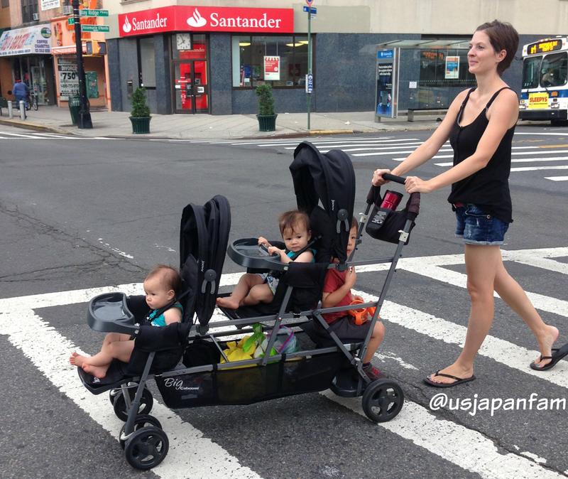 joovy triple sit and stand stroller