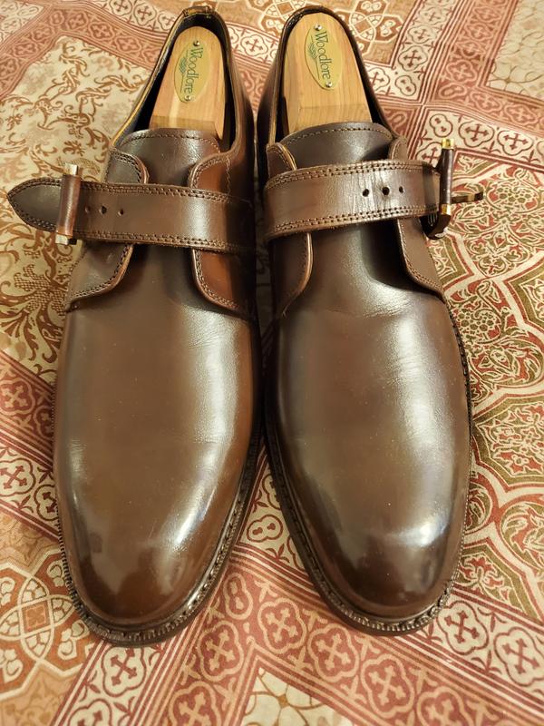 Joseph Abboud Double Monk Strap Shoes Mens Size 10 Tan Suede Double Monk Strap Dress Shoe Mens 10.5 Brown Suede Leather  main image 4