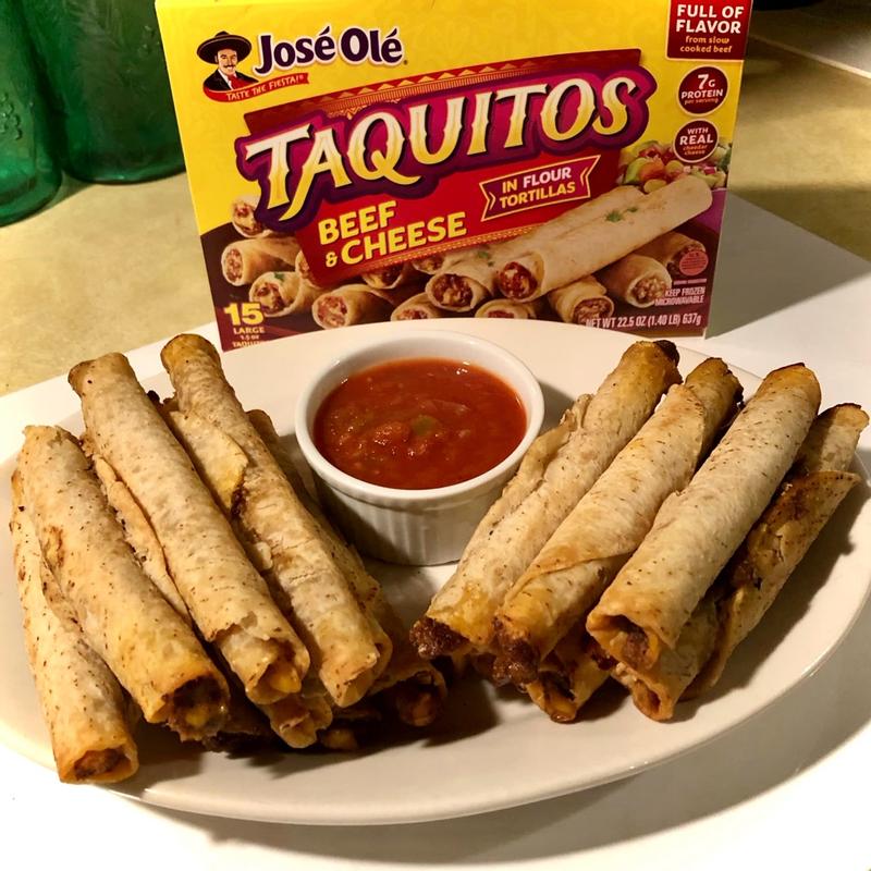 Beef & Cheese Taquitos in Flour Tortillas, 15 Count - Jose Ole