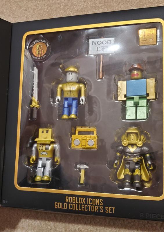 Roblox Kit Gold Collection Aniversario Set Dourado 4 Figuras