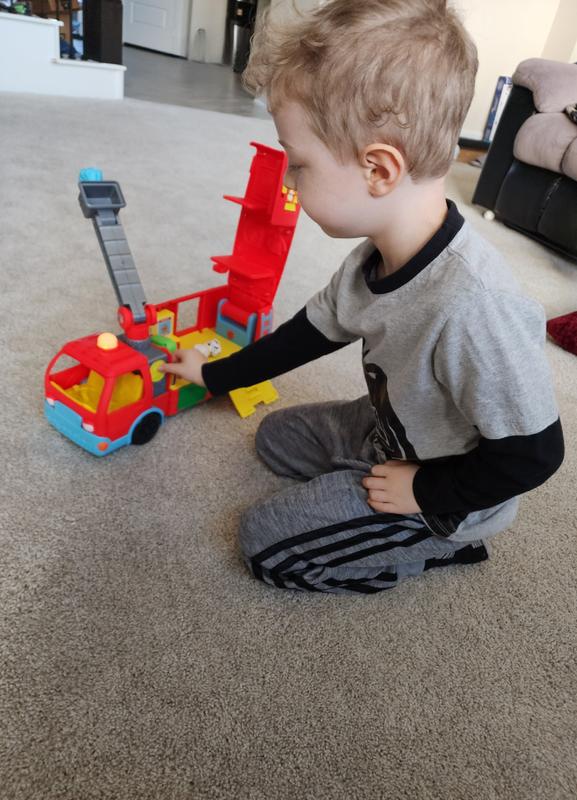 Every morning someone is playing with the firetruck
