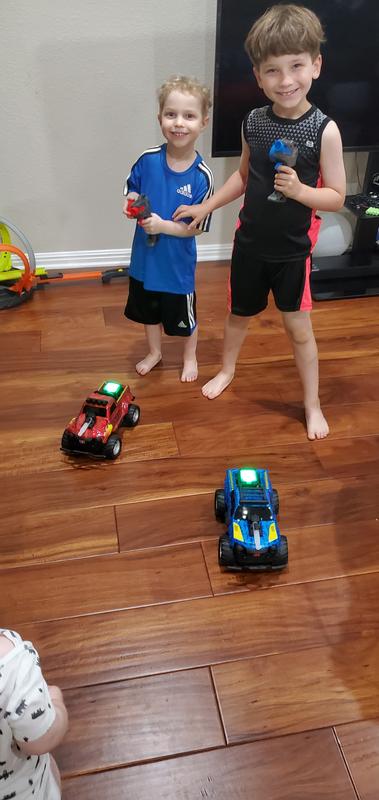 Boys enjoying their cars