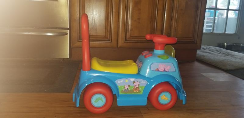 Peppa pig lights and sounds ride on clearance