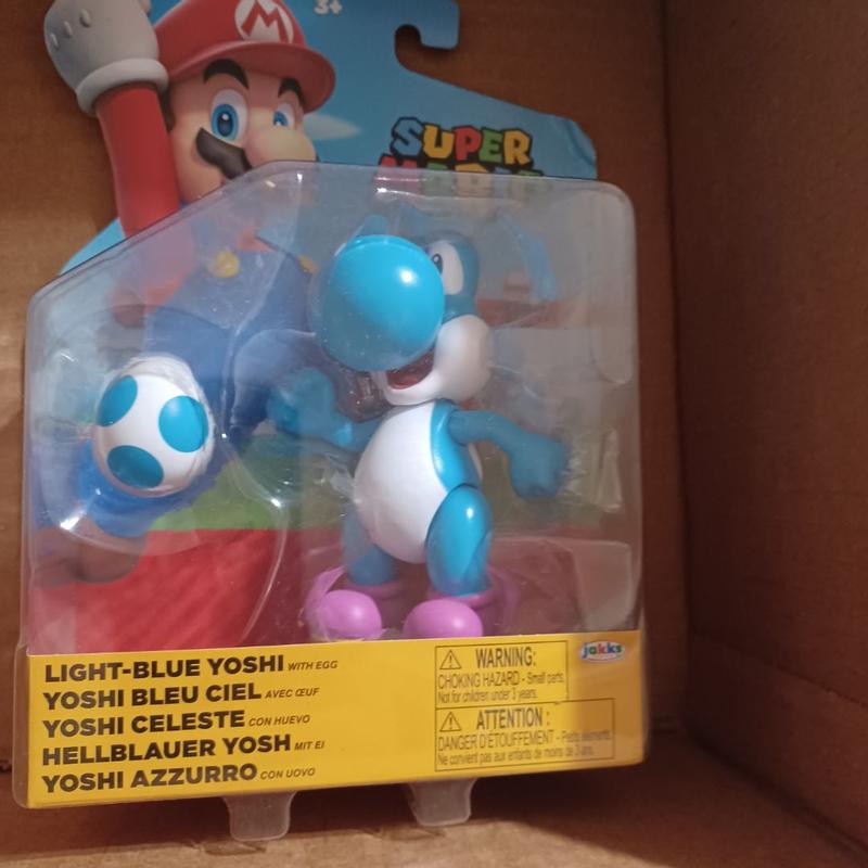 Jakks Pacific Super Mario Light Blue Yoshi with Egg 4-in