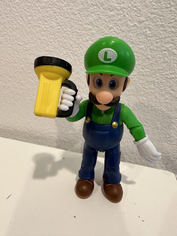 Nintendo The Super Mario Bros. Movie Luigi Figure With Flashlight