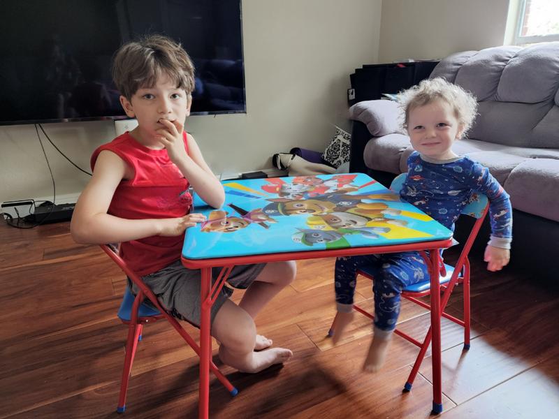 Youngest and oldest enjoying their table