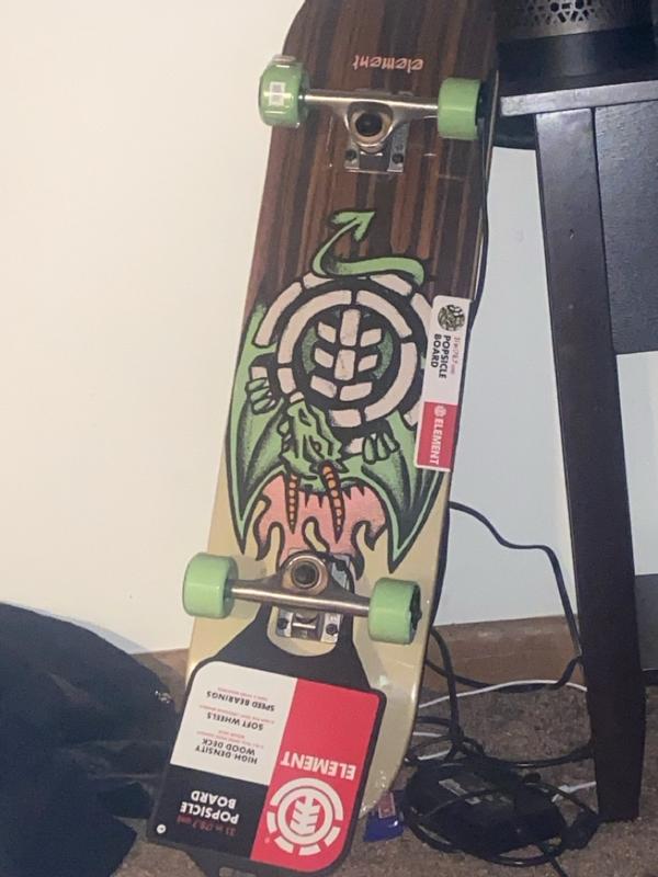 Planche De Skate Complète Element Dragon 31" X 7,75" - Pour Ados 14-18 Ans - Charge 100 Kg