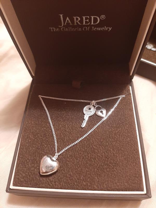 Heart & Key Necklace Sterling Silver