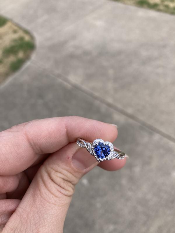 Sapphire deals heart ring