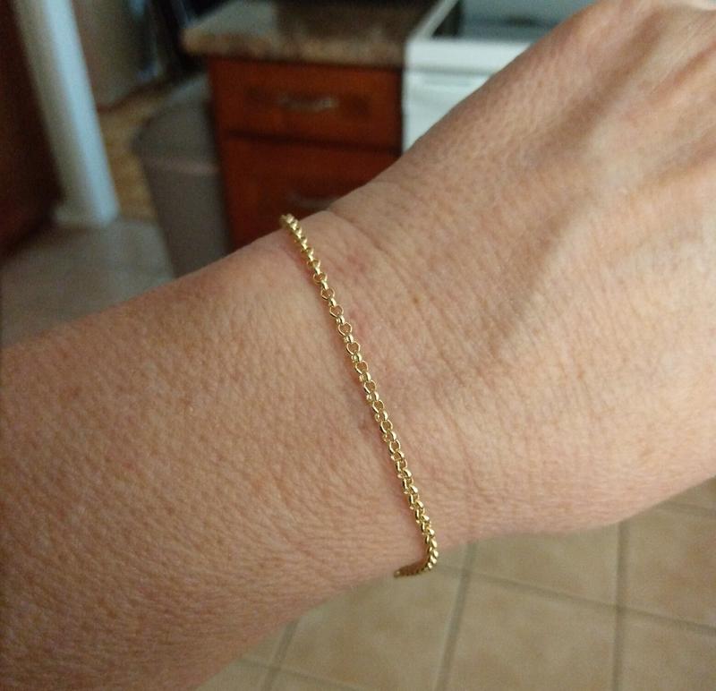 Rolo Chain Bracelet 14K Yellow Gold 7