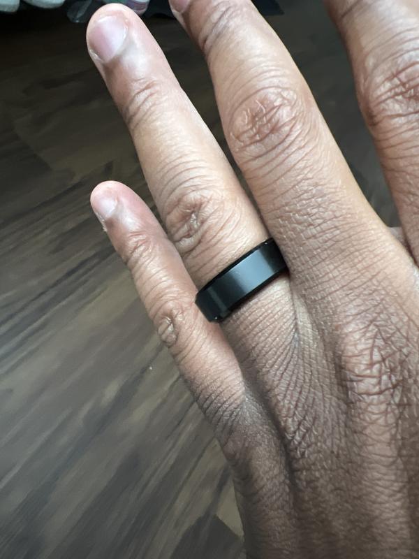 8mm Wedding Band Black Tungsten Carbide