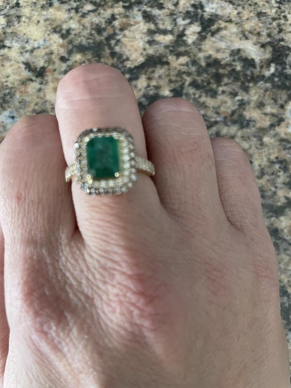 Le Vian Natural Emerald Ring 7/8 ct tw Diamonds 14K Honey Gold | Jared