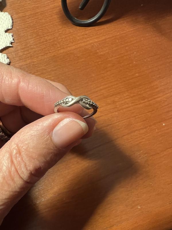Infinity Midi Ring 1/15 ct tw Diamonds Sterling Silver | Jared