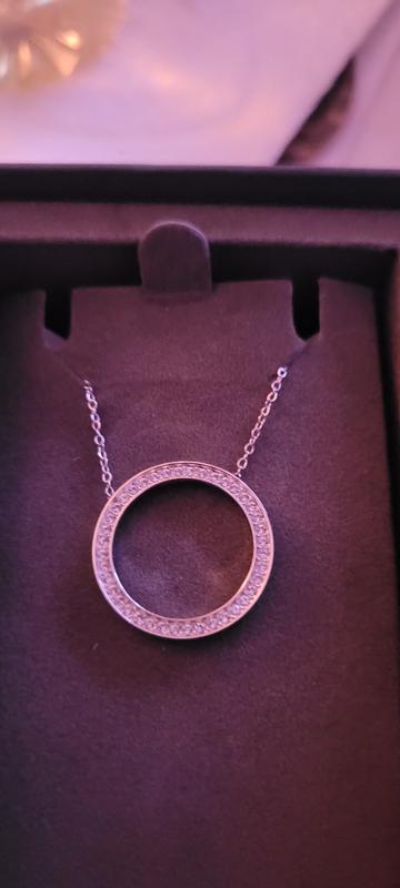 Bulova Crystal Watch Boxed Set with Circle Necklace 96X148 Bulova Crystal Watch Boxed Set with Circle Necklace 96X148
