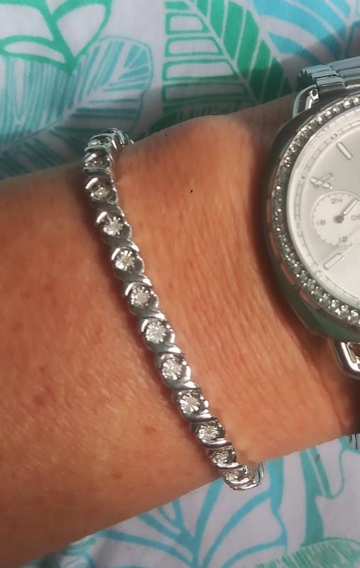 Bracelets silver with 3 brilliant cut diamond · Clemència Peris ®