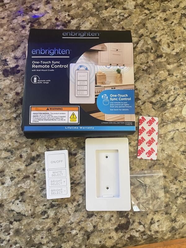 Enbrighten Cabinet Lighting Remote Control in the Under Cabinet ...