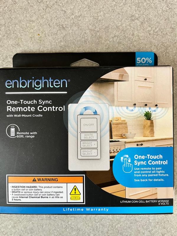 Enbrighten Cabinet Lighting Remote Control in the Under Cabinet ...