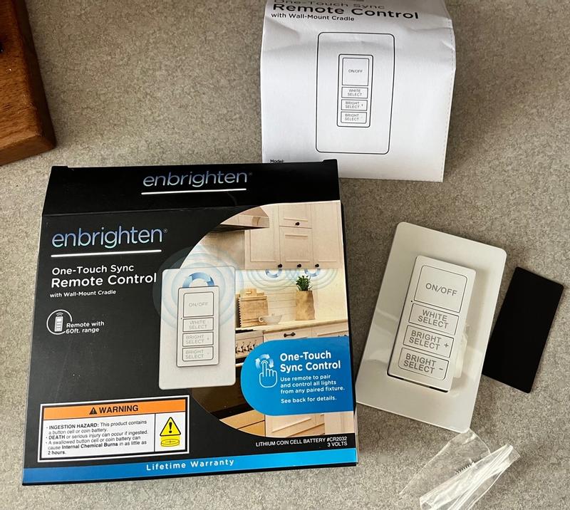 Enbrighten Cabinet Lighting Remote Control in the Under Cabinet ...