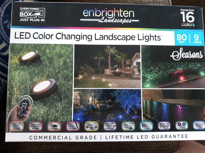 Enbrighten Seasons Color-Changing LED Landscape Lights, 9 Lights 
